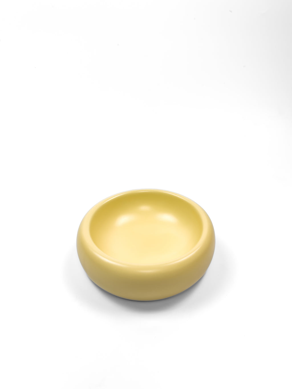 Gelber Keramik-Katzennapf in moderner Bubble-Form – stilvolles Design von Tuvy