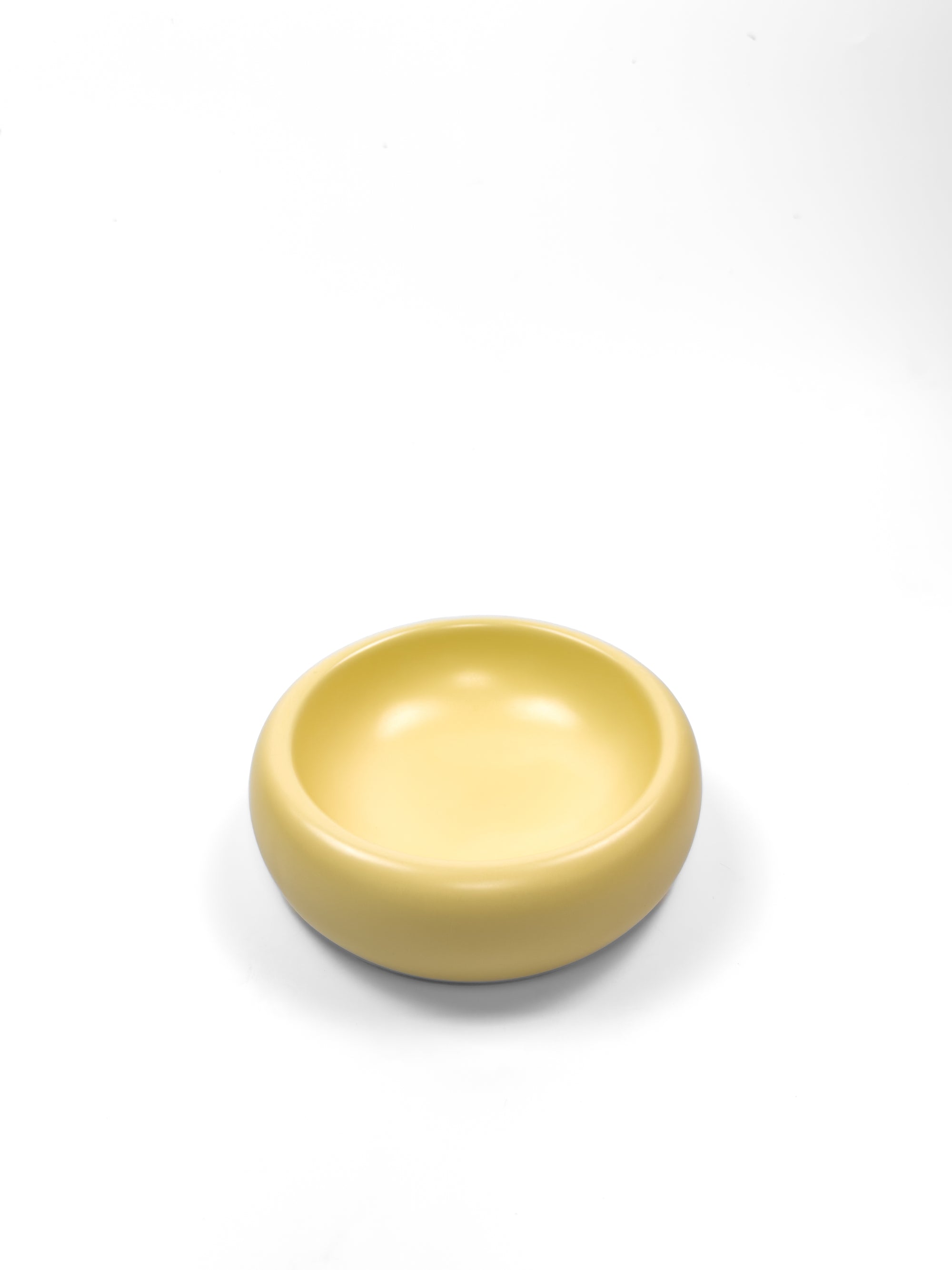Gelber Keramik-Katzennapf in moderner Bubble-Form – stilvolles Design von Tuvy