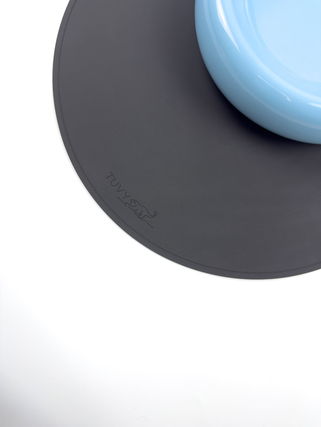 schwarze Napfunterlage,schwarz, dopamine_decor_stylische_modern_rund_TUVY_Katze_Unterlage| Futter  | hygenisch
