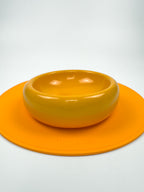 orange Napfunterlage, dopamine_decor_stylische_modern_rund_TUVY_Katze_Unterlage| Futter  | hygenisch, Napf, Futternapf, Katzennapf